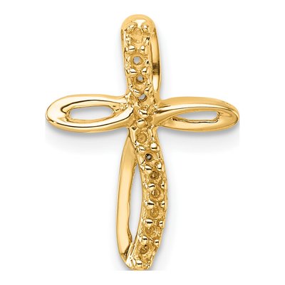 14K Yellow Gold Cross Slide Pendant Mounting