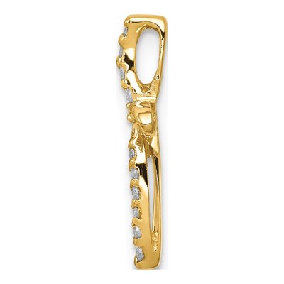 14K Yellow Gold 1/15 ct tw Diamond Cross Slide Pendant – view 2