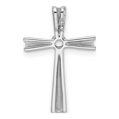10K White Gold Diamond Cross Slide Pendant Mounting – view 4