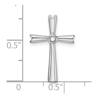 10K White Gold Diamond Cross Slide Pendant Mounting – view 5