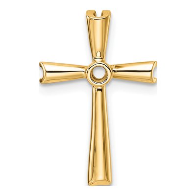 10K Yellow Gold Diamond Cross Slide Pendant Mounting