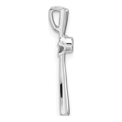 14K White Gold Cross Slide Pendant Mounting – view 3