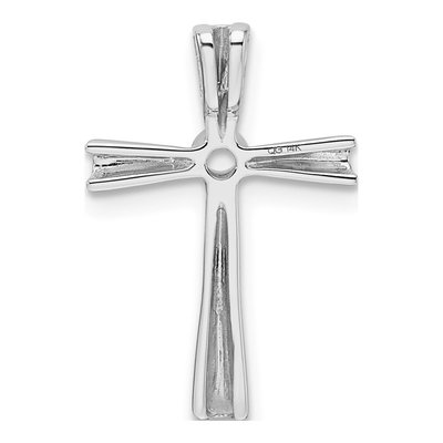 14K White Gold Cross Slide Pendant Mounting – view 4