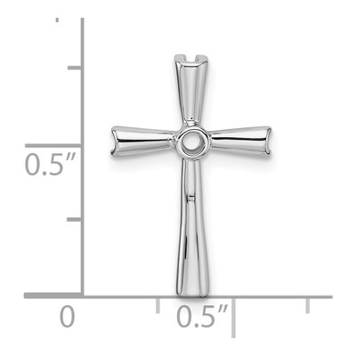 14K White Gold Cross Slide Pendant Mounting – view 5