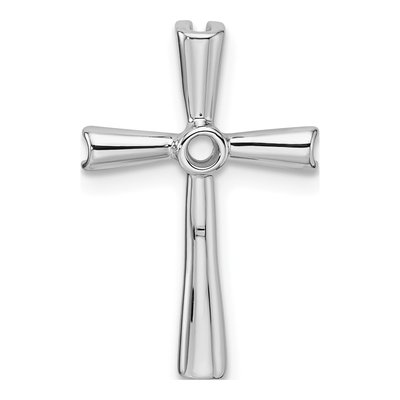 14K White Gold Cross Slide Pendant Mounting
