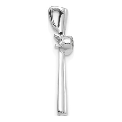 14K White Gold 1/20 ct tw Diamond Cross Slide Pendant – view 2