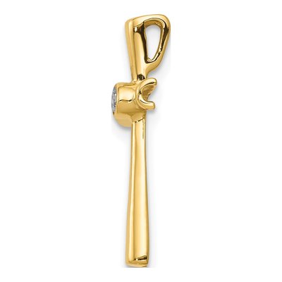 14K Yellow Gold 1/20 ct tw Diamond Cross Slide Pendant – view 2
