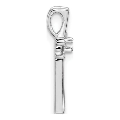 14K White Gold Cross Slide Pendant Mounting – view 3