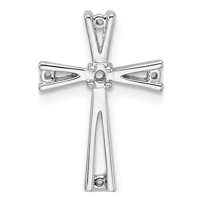14K White Gold Cross Slide Pendant Mounting
