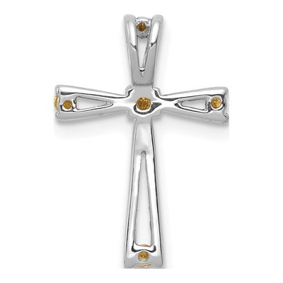 14K White Gold 1/15 ct tw Diamond Cross Pendant – view 4