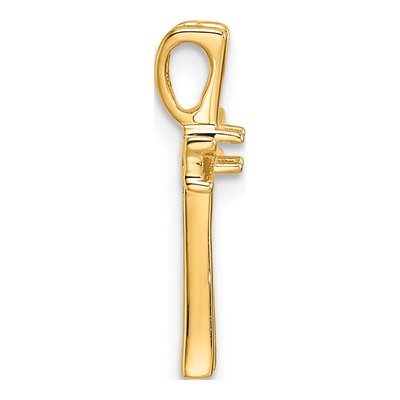 14K Yellow Gold Cross Slide Pendant Mounting – view 2