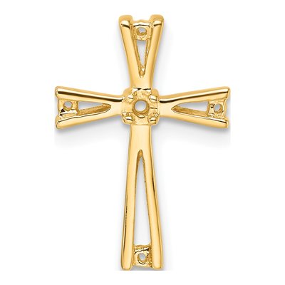 14K Yellow Gold Cross Slide Pendant Mounting