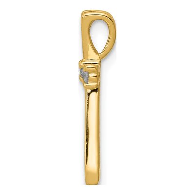 14K Yellow Gold 1/15 ct tw Diamond Cross Slide Pendant – view 3