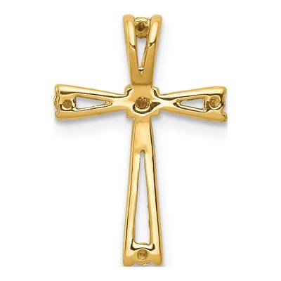 14K Yellow Gold 1/15 ct tw Diamond Cross Slide Pendant – view 4