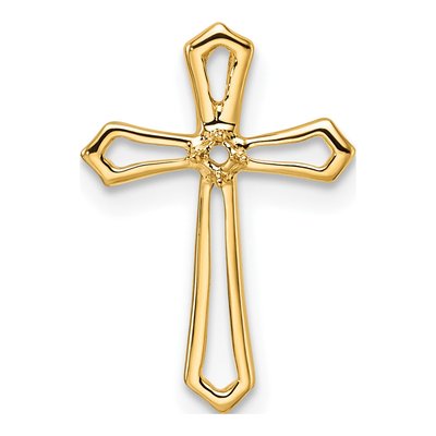14K Yellow Gold Passion Cross Slide Pendant Mounting