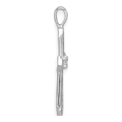14K White Gold Cross Pendant Mounting – view 2