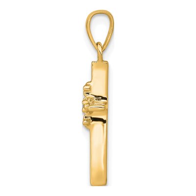 14K Yellow Gold Diamond Cross Pendant – view 3
