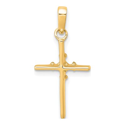 14K Yellow Gold Diamond Cross Pendant – view 5
