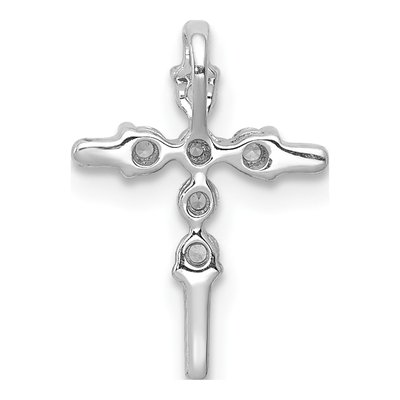14K White Gold 1/6 ct tw Diamond Cross Slide Pendant – view 4