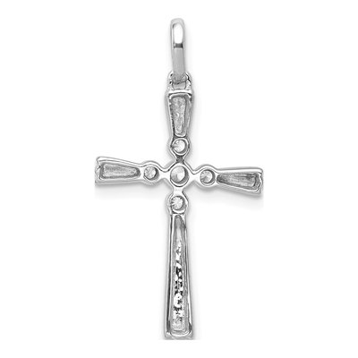 14K White Gold 1/15 ct tw Diamond Cross Pendant – view 4