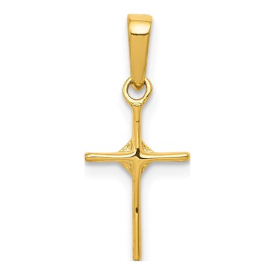 14K Yellow Gold Diamond Cross Pendant – view 4