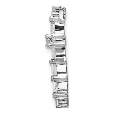 14K White Gold 1/3 ct tw Diamond Cross Slide Pendant – view 3