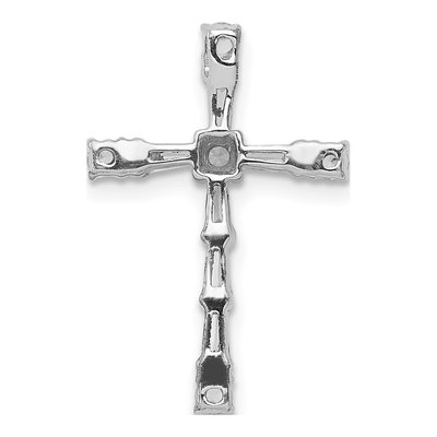 14K White Gold 1/3 ct tw Diamond Cross Slide Pendant – view 4
