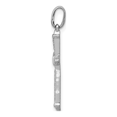 14K White Gold 1/10 ct tw Diamond Cross Pendant – view 3