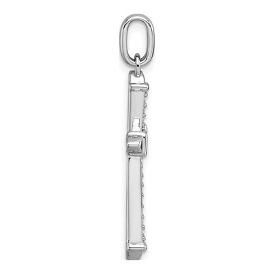 14K White Gold 1/5 ct tw Diamond Cross Pendant – view 2