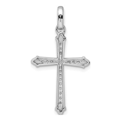 14K White Gold 1/5 ct tw Diamond Cross Pendant – view 3
