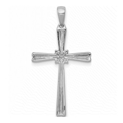 14K White Gold 1/20 ct tw Diamond Cross Pendant – view 4