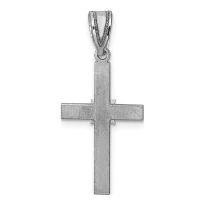 14K White Gold Diamond Star Cross Pendant – view 4
