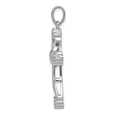 14K White Gold 1/5 ct tw Diamond Cross Pendant – view 3
