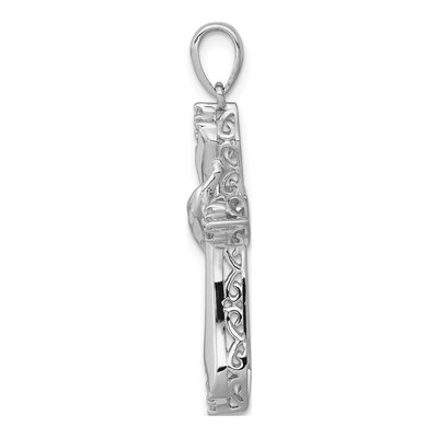14K White Gold 1/6 ct tw Diamond Cross Pendant – view 3