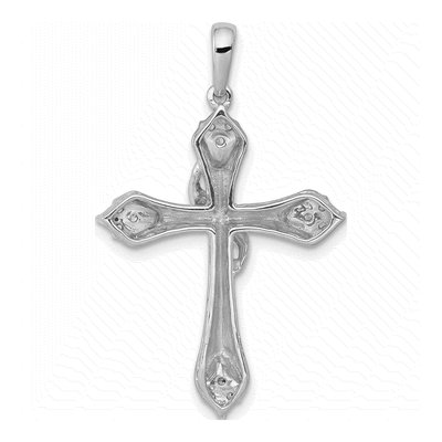 14K White Gold 1/6 ct tw Diamond Cross Pendant – view 4