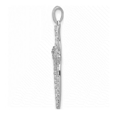 14K White Gold 1/2 ct tw Lab-Grown Diamond Cross Pendant – view 2