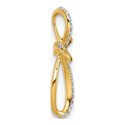 14K Yellow Gold 1/10 ct tw Diamond Cross Slide Pendant – view 2