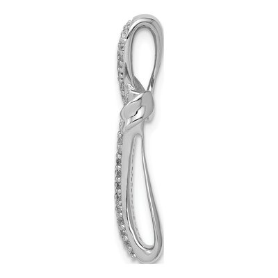14K White Gold 1/4 ct tw Diamond Cross Slide Pendant – view 3