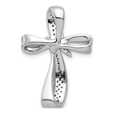 14K White Gold 1/4 ct tw Diamond Cross Slide Pendant – view 4