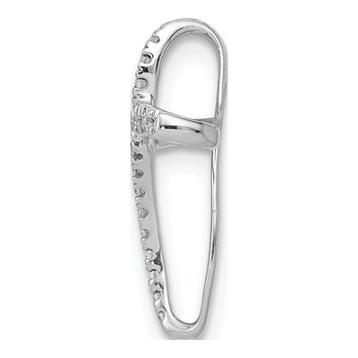 10K White Gold 1/15 ct tw Diamond Cross Slide Pendant – view 2