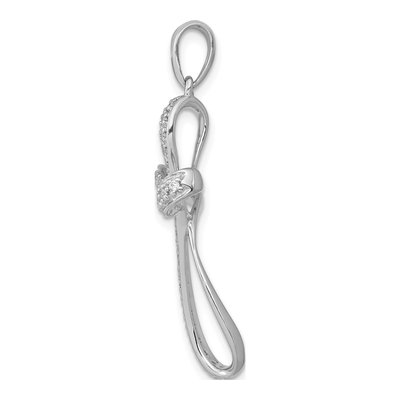 14K White Gold 1/5 ct tw Diamond Cross Pendant – view 3