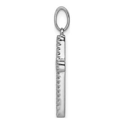 14K White Gold 1/6 ct tw Diamond Cross Pendant – view 3