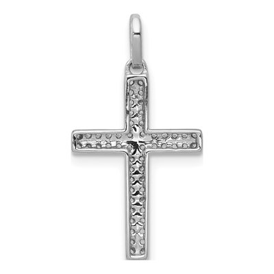 14K White Gold 1/6 ct tw Diamond Cross Pendant – view 4