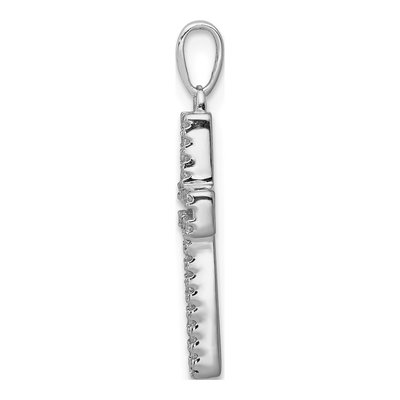 14K White Gold 1/8 ct tw Diamond Cross Pendant – view 3