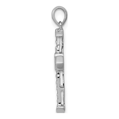 14K White Gold 1/6 ct tw Lab-Grown Diamond Cross Pendant – view 3
