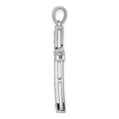 14K White Gold 1/5 ct tw Lab-Grown Diamond Cross Pendant – view 3