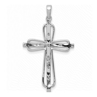 14K Yellow Gold 1/20 ct tw Diamond Cross Pendant – view 4