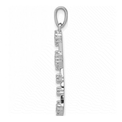 14K White Gold 1/4 ct tw Diamond Cross Pendant – view 2