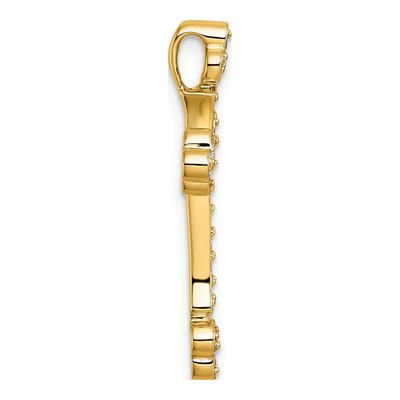 14K Yellow Gold 1/2 ct tw Diamond Cross Slide Pendant – view 2