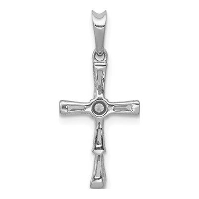 14K White Gold 1/5 ct tw Diamond Cross Pendant – view 4